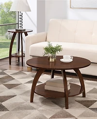 Convenience Concepts 17.75" Aldrin Rubberwood Round End Table