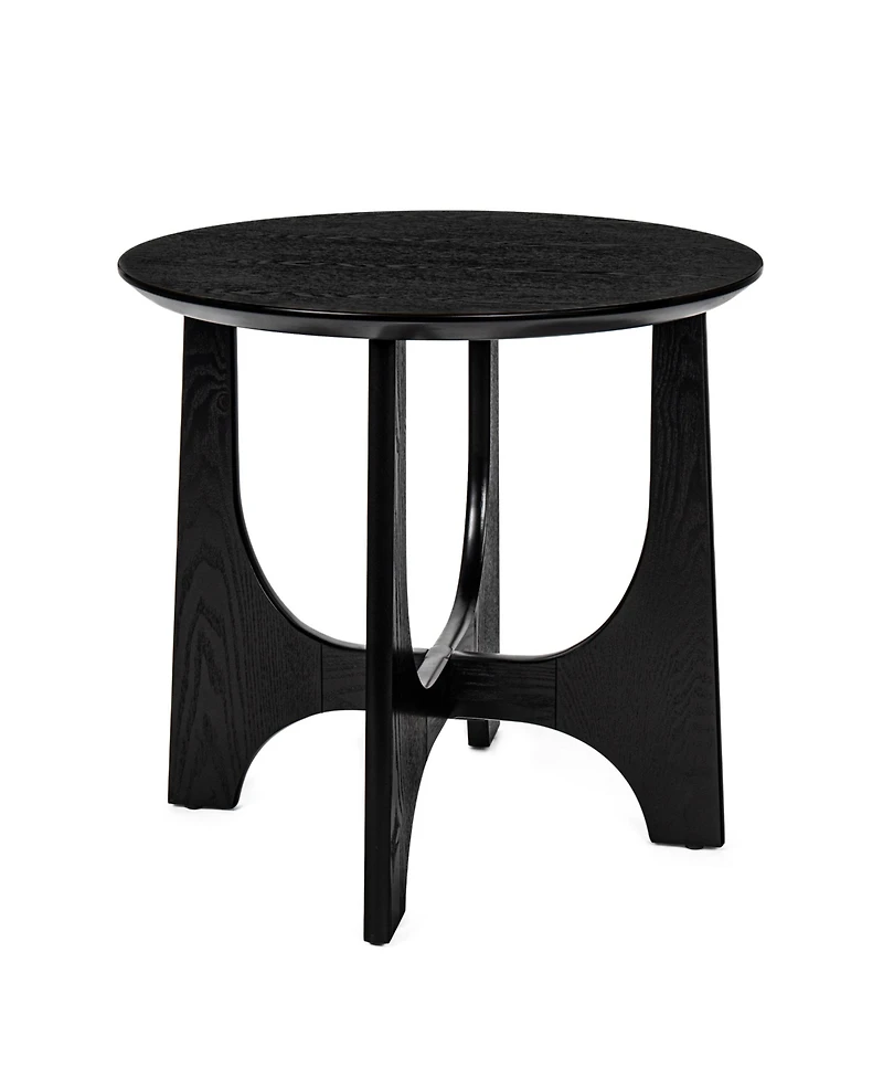 Casainc 25 Inch Round Wooden End Table and Side Table