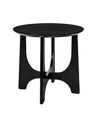 Casainc 25 Inch Round Wooden End Table and Side Table