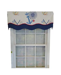 Rlf Home Sea Crown Glory 3" Rod Pocket Lining Luxurious and Elegant Window Treatment Valance 50" x 16"