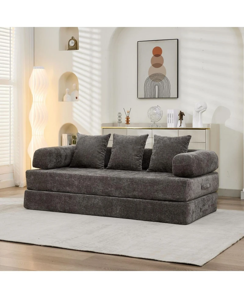 Streamdale Furniture Convertible Sleeper Sofa: Versatile, Space-Saving Chenille Fabric Sofa Bed