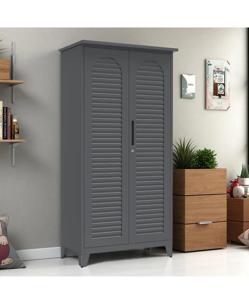 Streamdale Furniture 73" Tall Metal Tool Storage Cabinet with Ample Storage for Garage, Warehouse, Garden, Office, Bath