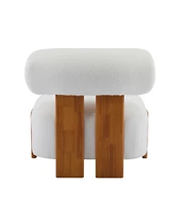 Streamdale Furniture Modern Boucle Lounge Chair with Solid Wood Frame