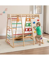 Streamdale Furniture 2-in-1 Slide & Climb Set: 9-in-1 Outdoor Playset for Motor Skills & Fun