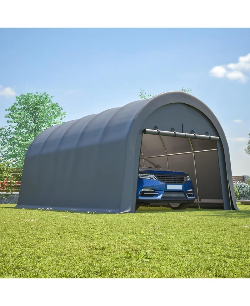 Streamdale Furniture Heavy-Duty 12x20 Ft Carport Canopy, Commercial-Grade Steel Frame Garage Shed