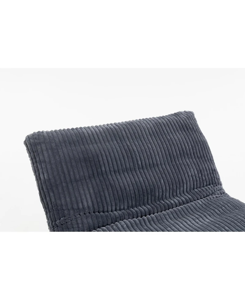 Streamdale Furniture Adults' Corduroy Bean Bag Chair with Backrest, Single Seat