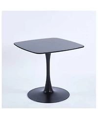 Streamdale Furniture 24" Black Square Tulip Dining Table for 2-4 People