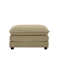 Streamdale Furniture Ottoman Footstool in Tan Corduroy Fabric