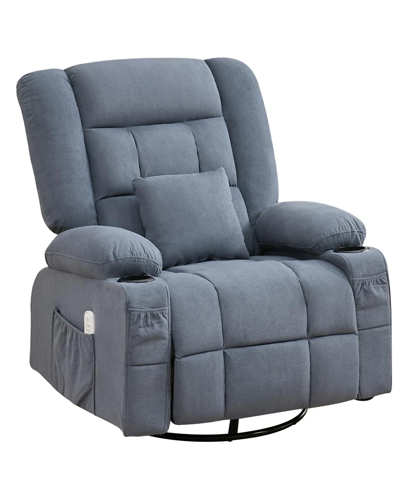 Streamdale Furniture Streamdale Kneading Massage Rocker Recliner Chair with Heat, Cup Holders & Usb Port