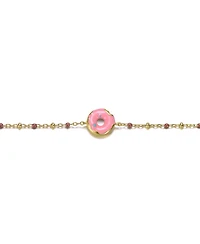 14K Gold Plated with Pink Donut Charm Bracelet