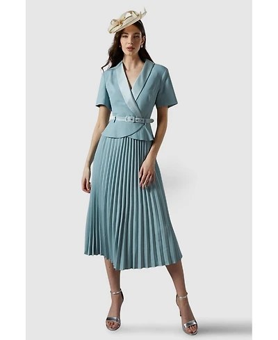 Coast Women's 2 1 Dress With Pleated Skirt