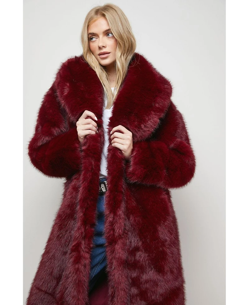 Oasis Women's Mongolian Faux Fur Short Coat