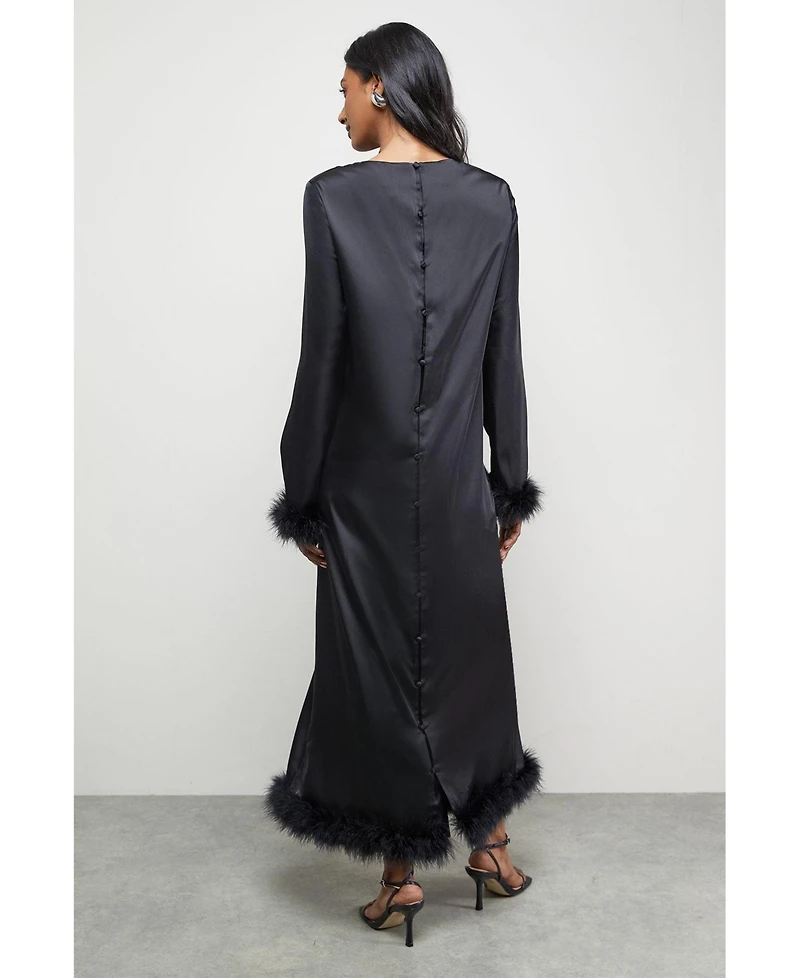 Warehouse Women's Feather Swing Midi Dress