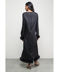 Warehouse Women's Feather Swing Midi Dress