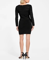 Guess Women's Long-Sleeve Sheer Mix Bandage Leti Dress