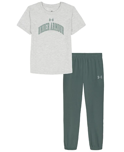 Under Armour Boys' 2T-7 Short-Sleeve T-Shirt & Jogger Pants, 2-Piece Set