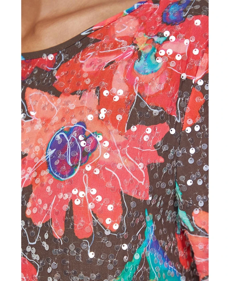 Warehouse Women's Sequin Column Midi Dress