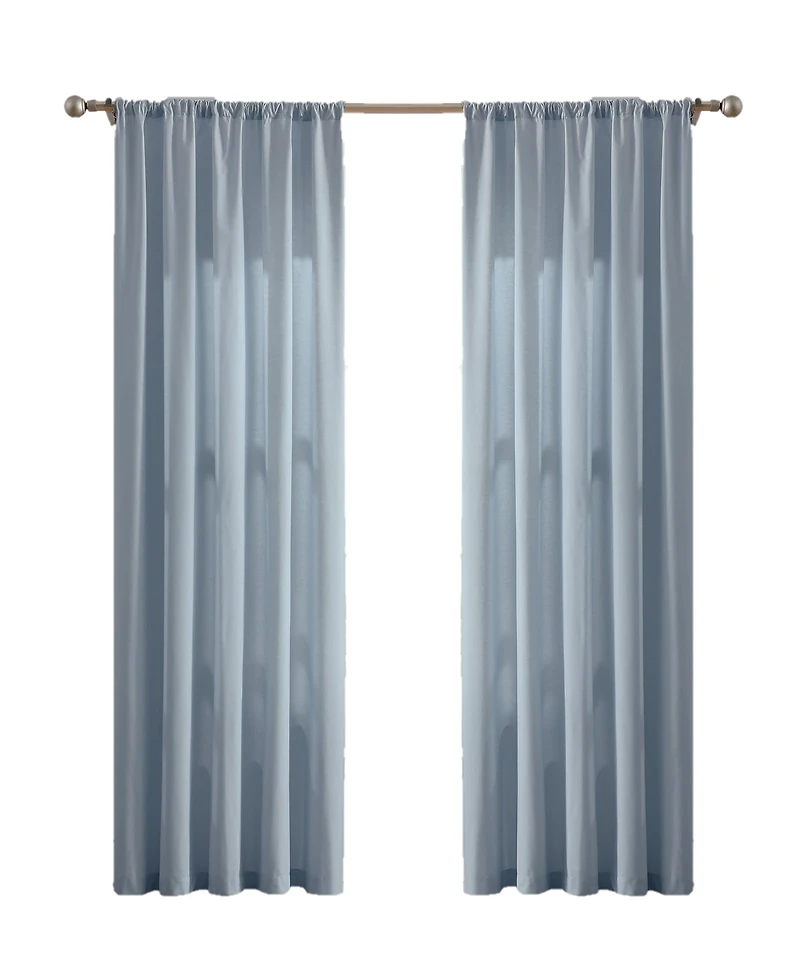 Cannon Percale 200 Thread Count Solid 100% Cotton Drape Pair 2 Piece Window Curtain