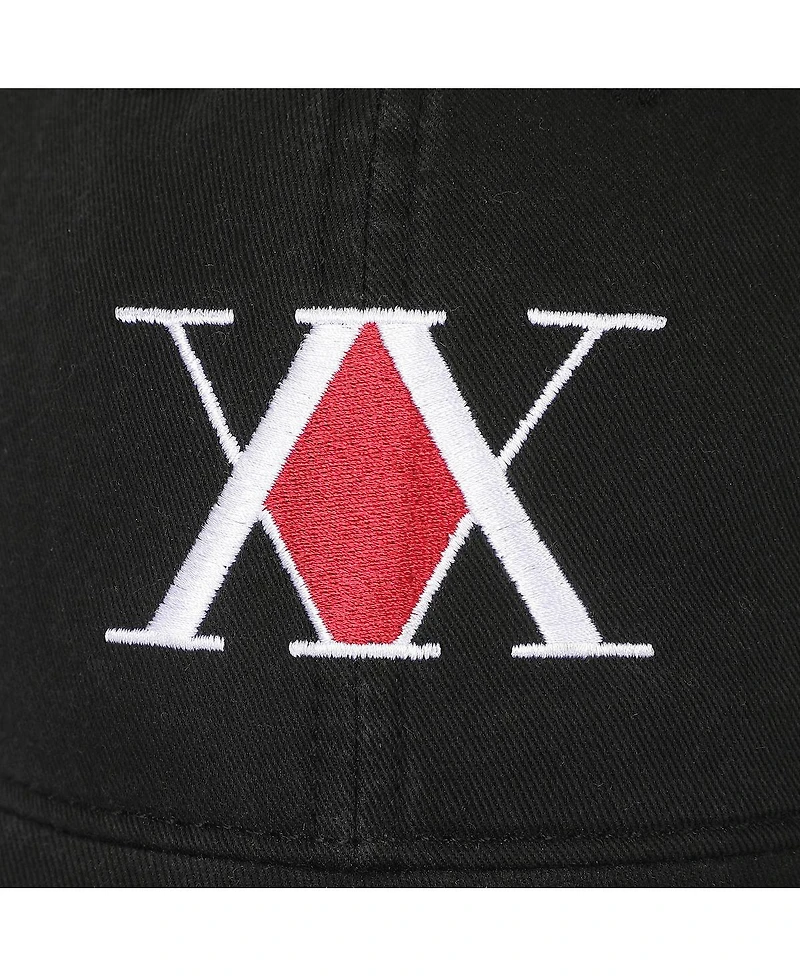 Hunter X Hunter Men's Embroidered Logo Black Unstructured Baseball Cap.