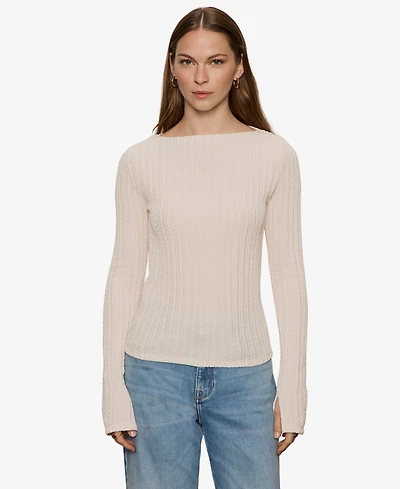 Sanctuary Women's Textured Boat Neck Top