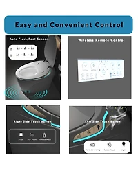 Casainc Unique Smart One-Piece Bathroom Fixture with Auto Seat, Foot Sensor, Led Display, Warm Water & Dryer