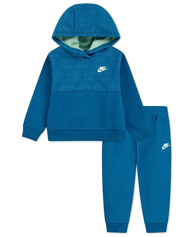 Nike Boys' Toddler 2T-4T Quilted Hoodie and Pants, 2-Piece Set