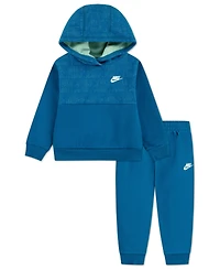 Nike Boys' Toddler 2T-4T Quilted Hoodie and Pants, 2-Piece Set