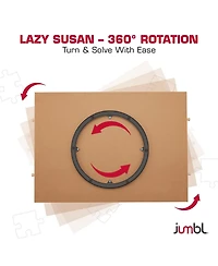 Jumbl -Piece Puzzle Board with Drawers, Lazy Susan & Cover