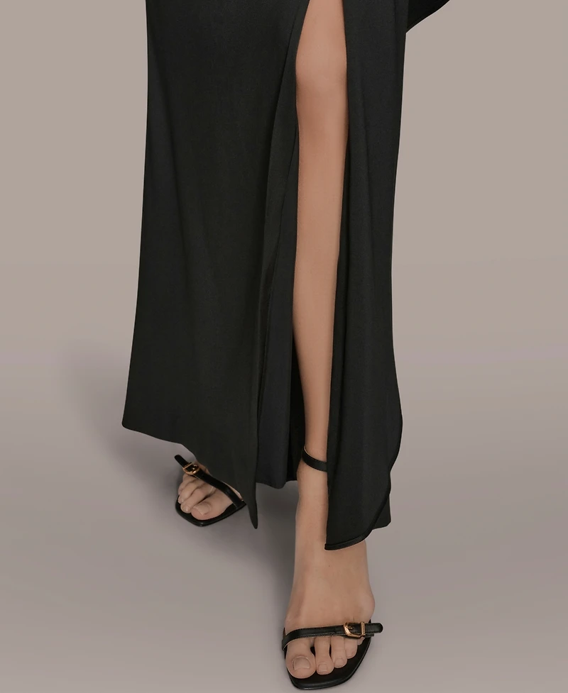 Donna Karan New York Women's Asymmetric Twist Strapless Gown