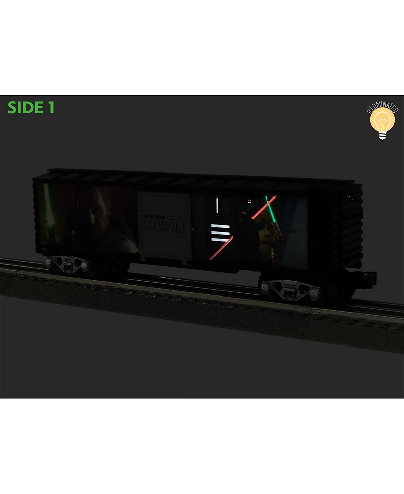 Lionel Star Wars Lightsaber Series Darth Maul vs. Qui-Gon Jin Illuminated Boxcar
