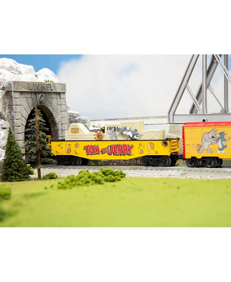 Lionel Tom and Jerry O Gauge Model Train Chasing Gondola Car