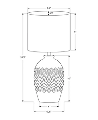 Monarch Specialties Lighting 19" Ceramic Table Lamp