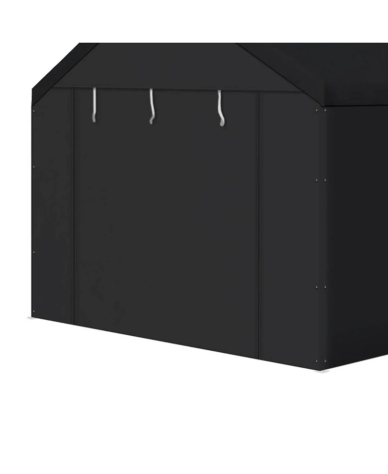 Caravan Canopy Domain 20x10 Foot Carport Tent Sidewalls, Black (Sidewalls Only)