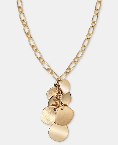 Style & Co Shaky Disc Cluster Pendant Necklace, 28" + 3" extender, Macy's Exclusive