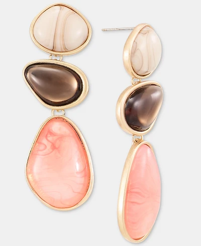 Style & Co Mixed Stone Triple Drop Earrings, Macy's Exclusive