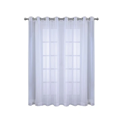 Habitat Cote d'Azure Sheer Grommet Exclusive Curtain Panel for Living Room 112" x 84" White