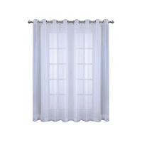 Habitat Cote d'Azure Sheer Grommet Exclusive Curtain Panel for Living Room 112" x 84" White