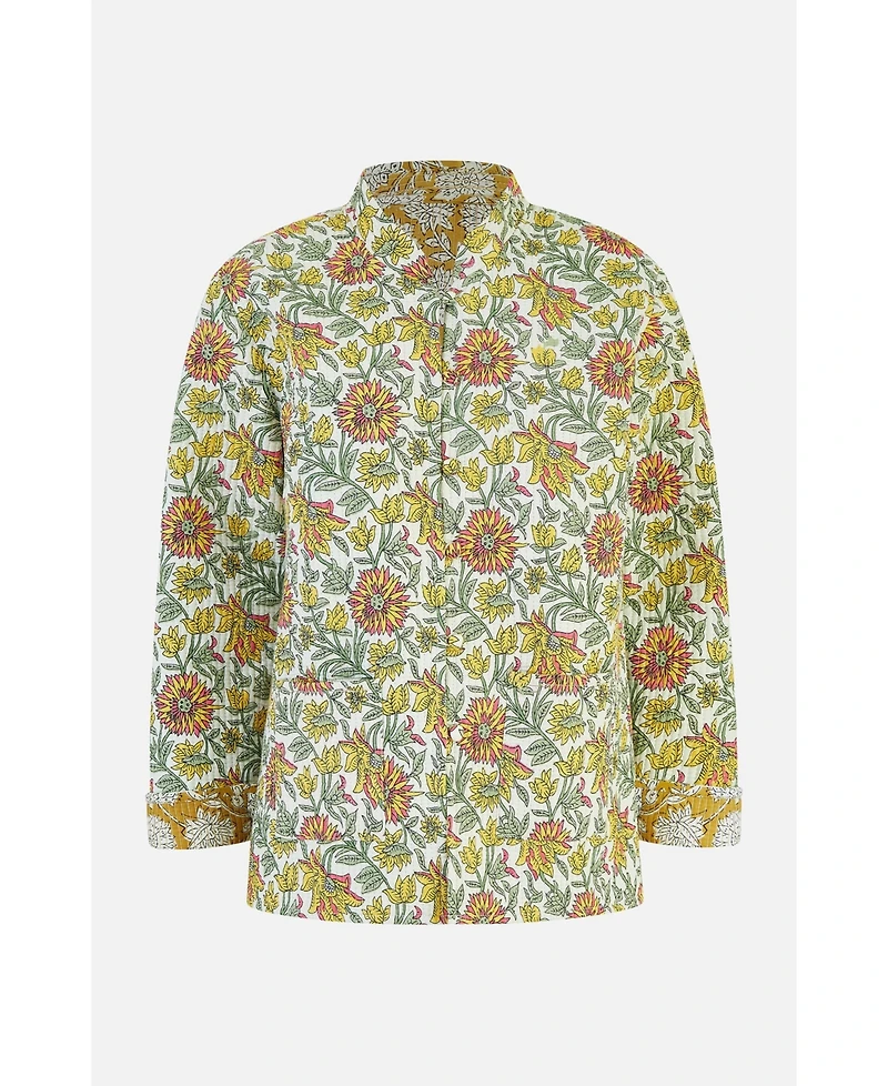 Yumi Women's Sunflower Reversible Quilted Jacket