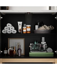 Homsee Single Sink Bathroom Vanity with Ceramics Top