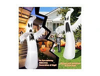 Mondawe 12 ft Halloween Inflatable Ghost with Led Lights