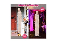 Mondawe 6ft Halloween Animated Standing Mummy with Led Red Glowing Eyes