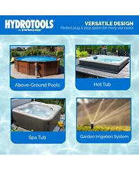 Swimline HydroTools Hydro Flo 1.5 Hp 5820 Gph 2 Speed Horizontal Discharge Pump