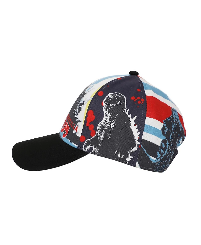 Godzilla Men's Kanji All-Over Print Adult Baseball Cap