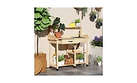 Slickblue Wood Outdoor with Removable Sink Garden Potting Bench