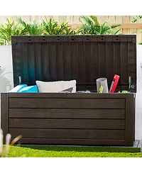 Keter Westwood 150 Gallon Plastic Outdoor Furniture Storage Deck Box