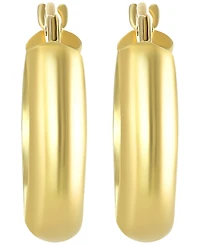 Macy's Wedding Band Polished Hoop Earrings in 18K Yellow Gold