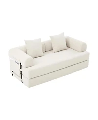Streamdale Furniture Streamdale Foldable & Compressible Sofa with Metal Frame for Small Spaces
