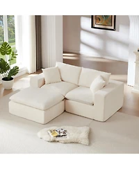 Streamdale FurnitureModern Chenille Cloud Sofa - Freely Combinable, Comfortable Living Room Furniture