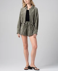 Blank Nyc Women's Front Zip Collared Jacket