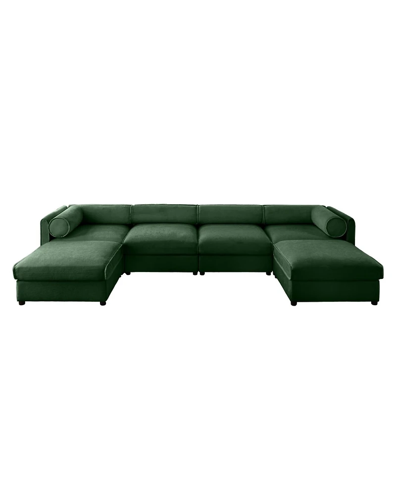 Streamdale Modular Sectional Sofa with Storage, Extra Large U Shaped Green Couch